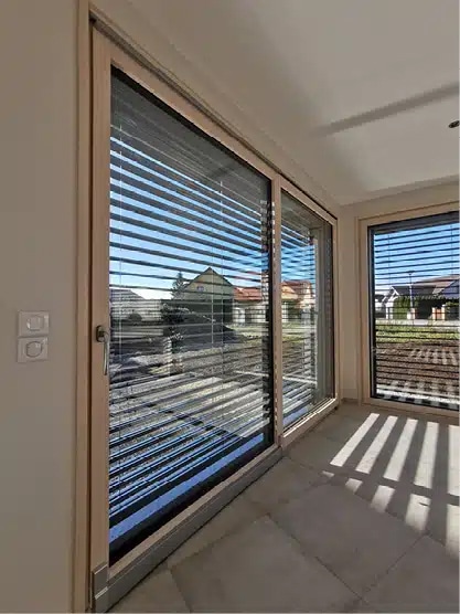 Baies vitrées hybrides en bois aluminium